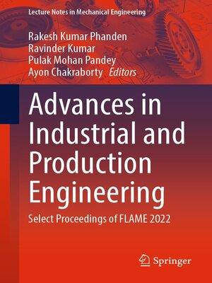 cover image of Advances in Industrial and Production Engineering